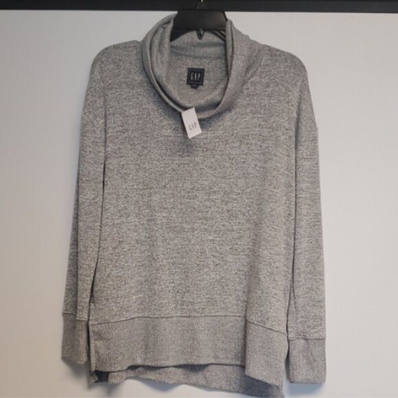 NWT Gap Women Cozy Soft Turtleneck Sweater Heather Grey Size Small Petite - Picture 2 of 8